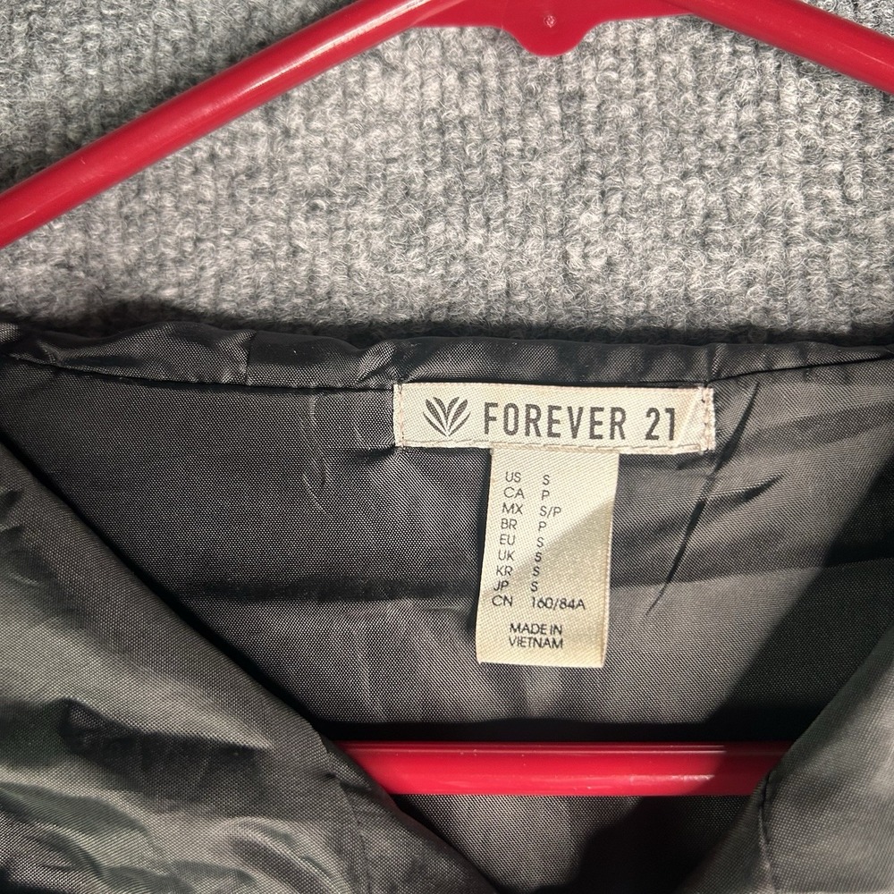 Forever 21 Womens‎ Activewear Anorak Jacket Windbreaker Size Small Black - Picture 3 of 7